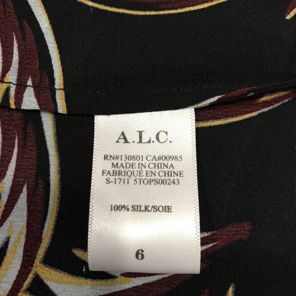 A.L.C. Josephine One Shoulder Silk Blouse - Picture 7 of 8